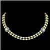 Image 1 : 32.21 ctw Opal & Diamond Necklace 14K Yellow Gold - REF-527K3Y