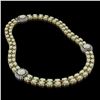 Image 2 : 32.21 ctw Opal & Diamond Necklace 14K Yellow Gold - REF-527K3Y