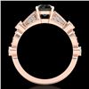 Image 3 : 1.03 ctw Fancy Black Diamond Engagment Art Deco Ring 18k Rose Gold - REF-80F2M