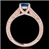 Image 2 : 1.32 ctw SI Certified Fancy Blue Diamond Solitaire Ring 10k Rose Gold - REF-121K4Y