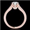 Image 2 : 1.5 ctw Certified Diamond Solitaire Ring 10k Rose Gold - REF-204M5G