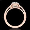 Image 1 : 0.53 ctw VS/SI Diamond Solitaire Art Deco Ring 18k Rose Gold - REF-136K4Y