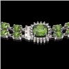 Image 3 : 38.37 ctw Tourmaline & Diamond Necklace 14K White Gold - REF-527H3R