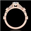 Image 1 : 1.03 ctw VS/SI Diamond Solitaire Art Deco Ring 18k Rose Gold - REF-203A6N