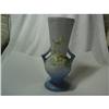 Image 1 : Vintage Weller Blue  Floral Vase  #1557579