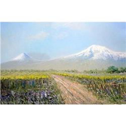 MOUNT ARARAT  EXUISITE ORIGINAL OIL PAINTING BY#1557592