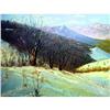 Image 1 : WINTER LANDSCAPE   EXQUISITE ORIGINAL OIL #1557595