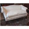 Image 1 : Mahogany Chippendale Camel Back Sofa, Ivory #1557874