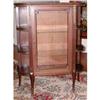 Image 1 : Antique French Walnut Curio or Vitrine Cabinet #1557880