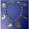 Image 1 : 40's Sterling CHARM  BRACELET #1568683