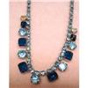 Image 1 : TWO TONE BLUE RHINESTONE NECKLACE #1568735