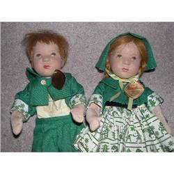 Kathe Kruse Pair of dolls  with tags #1568974