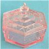 Image 1 : Tiffin Pink Depression Glass Art Deco Powder #1569104