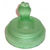 Image 1 : LOVEBIRDS Green Satin Glass Powder Jar #1569119