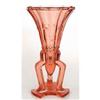 Image 1 : Czech Pink Art Deco Glass Rocket Vase #1569157