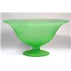 Image 1 : Tiffin Green Satin Glass Centerpiece Pedestal #1569252