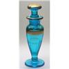 Image 1 : Blue & Gold Depression Glass Perfume Bottle #1569268