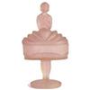 Image 1 : Pink BALLERINA Satin Glass Powder Jar #1569303