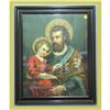 Image 1 : French Color Lithograph Framed Jesus Joseph #1569392