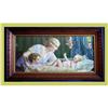 Image 1 : Framed Art Deco Color Lithograph Mother & Child#1569396
