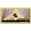 Image 1 : French Art Deco Mantle Clock Triangle Marble #1569422