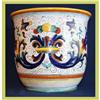 Image 1 : Italian Deruta Flower Pot Ceramic Ricco #1569479