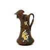 Image 1 : Old Studio Pottery Pitcher Bird Head Flower  #1569630