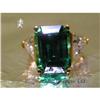 Image 1 : RHJ Simulated Emerald (YAG) & CZ Ring #1582575