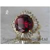 Image 1 : RHJ Brilliant Fire-y Synthetic Ruby Ring #1582586