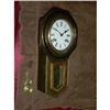 Image 1 : Old Regular Wall Clock w/ Key and Pendulum #1582654