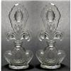 Pair of Crystal Fleur De Lis Perfume Bottles #1582873