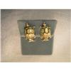 Image 1 : Estate 14K YG Gold Ruby Opal Turtle Earrings #1583217