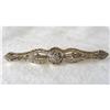 Image 1 : 14k  and Diamond Bar Pin c1920 #1583385