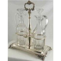 Christofle Olive Oil & Vinegar Decanter Set. #1583393