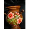 Image 1 : HANDPAINTED FLORAL & VANISHED WOODEN VASE #1583614