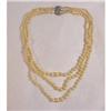 Image 1 : Vintage Triple Strand of Cream Pearls. #1593056