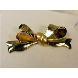 14ct Gold Bow Brooch. #1593058