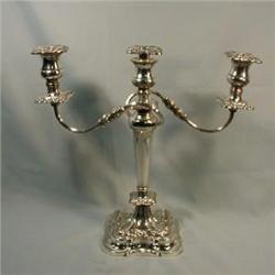 Georgian Revival Candelabra, Silver Plate. #1593059