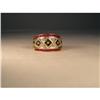 Image 1 : 14K YG Gold Diamond Ruby Sapphire Mosaic Band #1593204