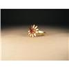 Image 1 : 14K Rose Pink Gold Movable Ruby Floral Ring #1593260
