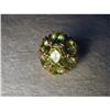 Image 1 : Estate 14K YG Gold Peridot Floral Flower Ring #1593267