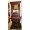 Image 1 : Victorian Walnut Hall Tree Marble Top (Must #1593310