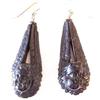 Image 1 : Pair of Antique Whitby Jet Angel Earrings #1593524