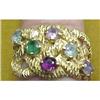 Image 1 : 14k Gold MULTI COLOR STONES  RING  #1599140