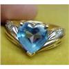 Image 1 : 14k Ladies GOLD RING Blue Topaz #1599171