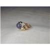 Image 1 : Rare Estate 14K YG Gold Calcedony Diamond Ring #1599526