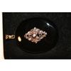 Image 1 : black onyx  pendant with diamonds 19thc #1599770