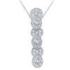 Image 1 : Natural 0.57 CTW Diamond Necklace 14K White Gold - REF-72R2K