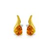 Image 1 : Genuine 3.26 ctw Citrine & Diamond Earrings 14KT Yellow Gold - REF-52F7Z