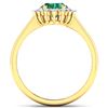 Image 2 : Natural 1.87 CTW Zambian Emerald & Diamond Ring 14K Yellow Gold - REF-77T3H